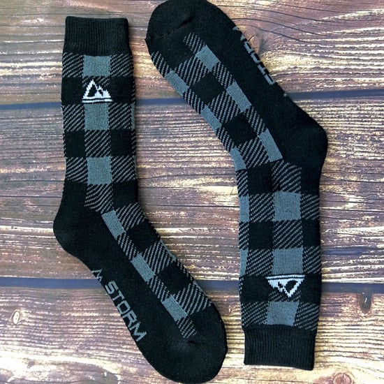 Storm Bloc - 2 Paar Herren dicke gepolsterte gemusterte Winter warme thermische Stiefel Socken für Wandern - SBMS037BLK - Image 3