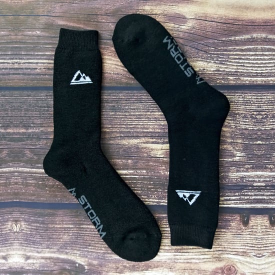Storm Bloc - 2 Paar Herren dicke gepolsterte gemusterte Winter warme thermische Stiefel Socken für Wandern - SBMS037BLK - Image 4