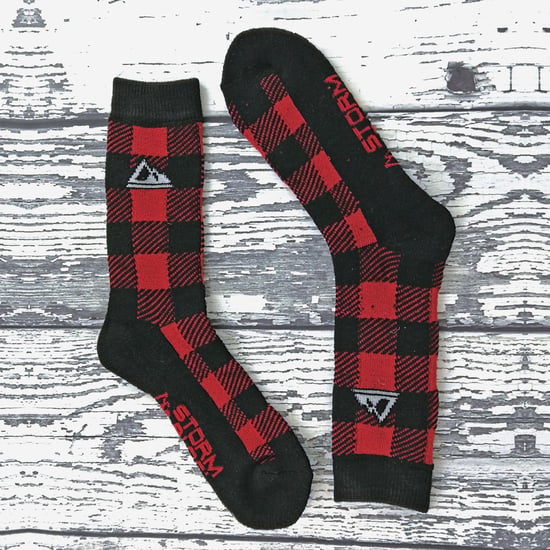 Storm Bloc - 2 Paar Herren dicke gepolsterte gemusterte Winter warme thermische Stiefel Socken für Wandern - SBMS037BLK - Image 5