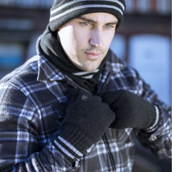 Hi Vis Mütze, Halswärmer & Handschuhe Set | Wärmehalter | Reflektierende Arbeitskleidung Set für extrem kaltes Wetter - Schwarz - Image 3