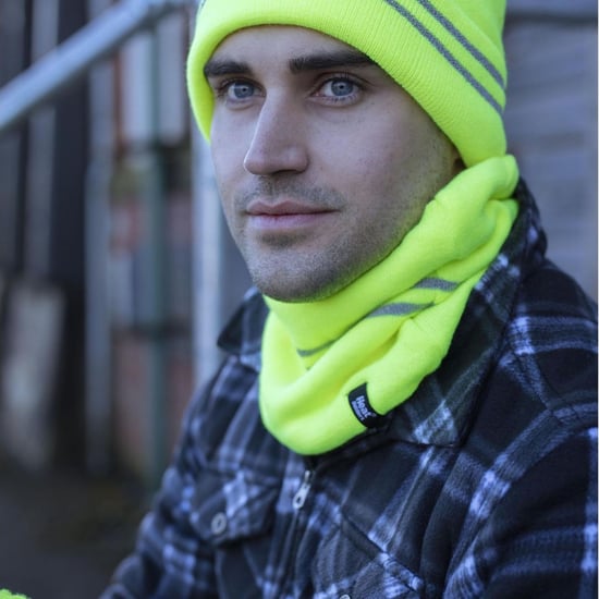 Hi Vis Mütze, Halswärmer & Handschuhe Set | Wärmehalter | Reflektierende Arbeitskleidung Set für extrem kaltes Wetter - Gelb - Image 4