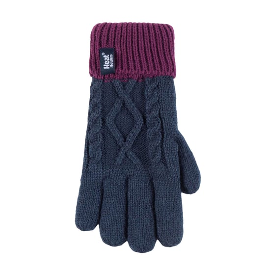 Wärmehalter - Kinder Mädchen niedlich Kabel gestrickt warm Fleece gefüttert Pompom Wintermütze und Handschuhe Set mit Bommel - NP2P13 - Image 5