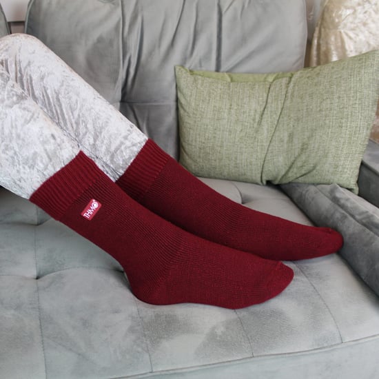 3 Paar Multipack Kinder Thermosocken | THMO | Gerippte weiche Oberseite Fleece flauschige innere warme Socken für Jungen & Mädchen - Fuchsia - Image 3