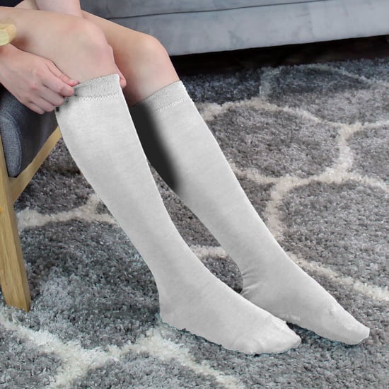 12 Paar Multipack Kinder Kniestrümpfe aus Bambus | Sock Snob | Weiche & atmungsaktive mehrfarbige lange Schulsocken - Weiß - Image 3