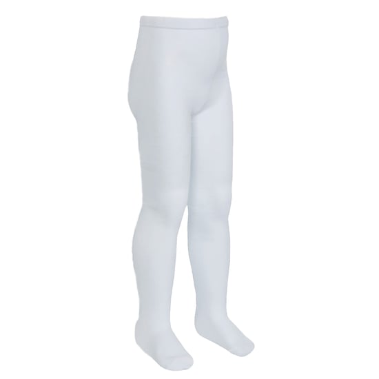 3 Paar Multipack Mädchen Bambus Schulstrumpfhosen | Socken Snob | Fußende weiche einfarbige Strumpfhosen in Schwarz, Grau, Weiß, Marineblau - Weiß - Image 3