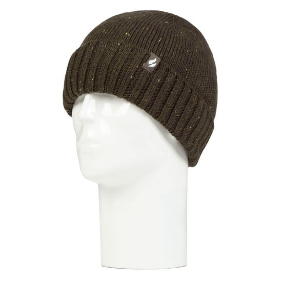 Heat Holders Heatweaver Fleece-Innenfutter Mütze | Gerippter umschlagbarer Bund Melange Wintermütze | Andes-Stil - Khaki - Image 3