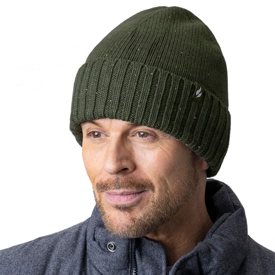 Heat Holders Heatweaver Fleece-Innenfutter Mütze | Gerippter umschlagbarer Bund Melange Wintermütze | Andes-Stil - Khaki - Image 4
