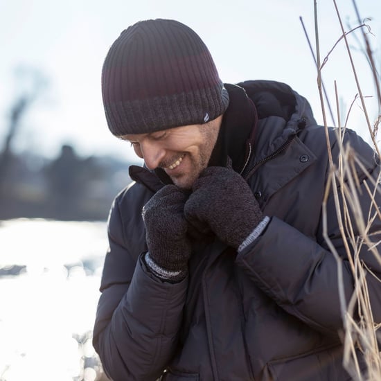 Herren Fleece gefüttert gestreifte Wintermütze | Wärmehalter | hohe Leistung weich isoliert Thermohut - Navy - Image 5