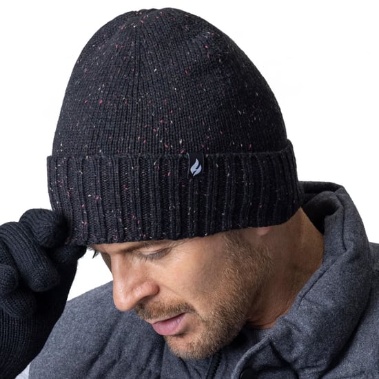 Mens Thermal Chunky Beanie Hut | Heat Holders | Heatweaver Fleece-Futter - Schwarz - Image 4
