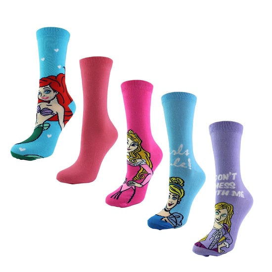 5 Paar Prinzessin Socken für Frauen | Casual niedlich lustig Neuheit Disney Socken | Disney Geschenke - Prinzessin - Image 3