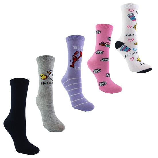 5 Paar Freunde Socken für Frauen | Lustig Niedlich Kleid Neuheit Freundschaft Socken | Freunde Geschenke - Freunde - Image 3