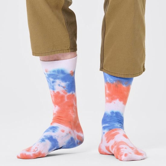 Novelle Batik Socken | Happy Socks | Atmungsaktive mehrfarbige lustige Dress-Socken | Geschenk-Socken - Pfirsich - Image 3