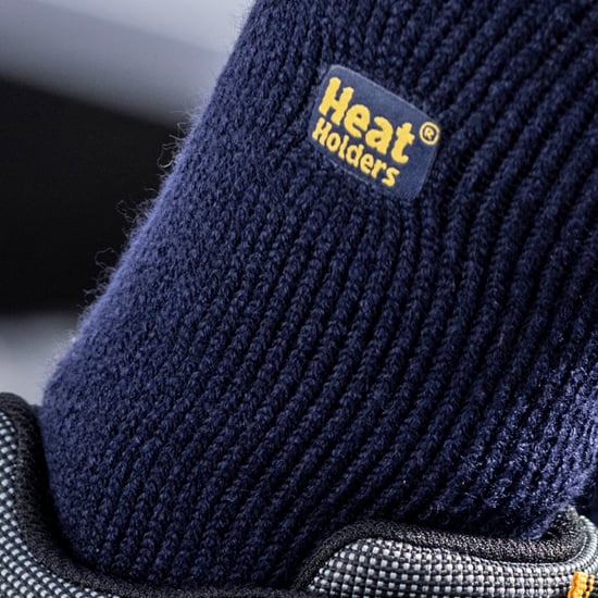 Mens Long Thermal Work Socks | Heat Holders | Thick Knee High Heavy Duty Socks | Boot Socks for Winter - Black - Image 5