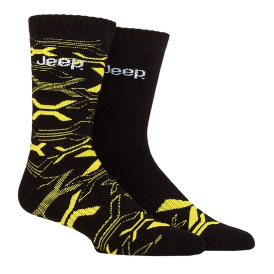 Mens Bamboo Arbeit Boot Socken | Jeep | weich und atmungsaktiv dicken Heavy Duty gepolstert Socken, Knit Ribbed Style Walking Socken - schwarz / gelb - Image 3