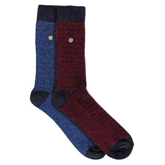 Herren Baumwolle Kleid Socken | Jeep | Midweight Knit Geist Socken, lässig gerippte Muster jeden Tag Socken - Navy / lila - Image 3