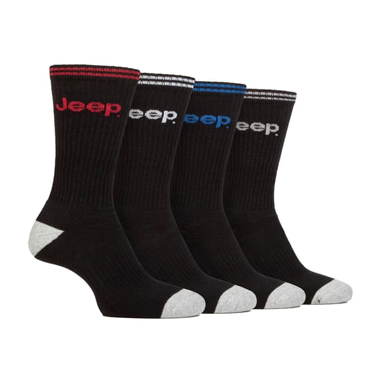 Herren gepolsterte Crew-Socken - 4er-Pack Sportlauf-Socken - Image 1