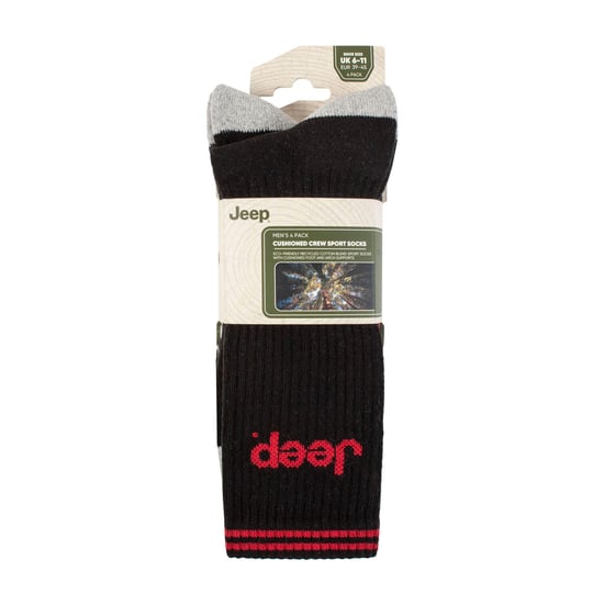 Herren gepolsterte Crew-Socken - 4er-Pack Sportlauf-Socken - Image 2
