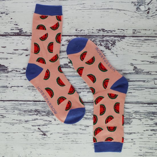 Frauen Neuheit lustige Frucht Socken | Miss Sparrow | Funky Wassermelone Avocado Zitronen Design Bambus Socken - Avocado (Grün) - Image 3