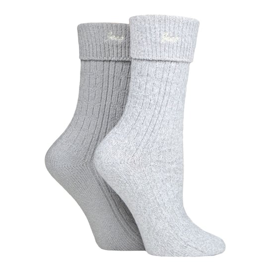 Damen Turn Cuff Socken | Jeep | Walking Boot Socken Frauen, Komfortable Performance Polyester Socken - Schiefer / Weiß - Image 3