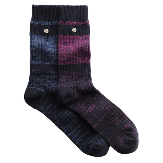 Herren Baumwolle Kleid Socken | Jeep | Midweight Knit Geist Socken, lässig gerippte Muster jeden Tag Socken - Petrol / lila - Image 3