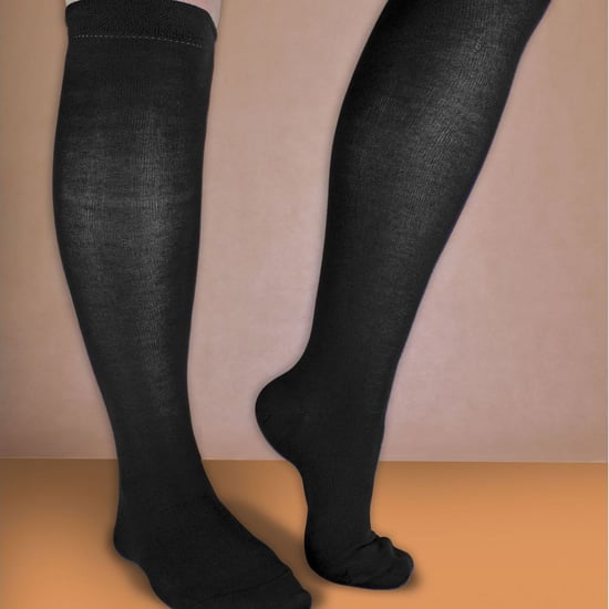 6 Paar Damen lange Bambus Socken | Damen Kniestrümpfe - Schwarz - Image 3