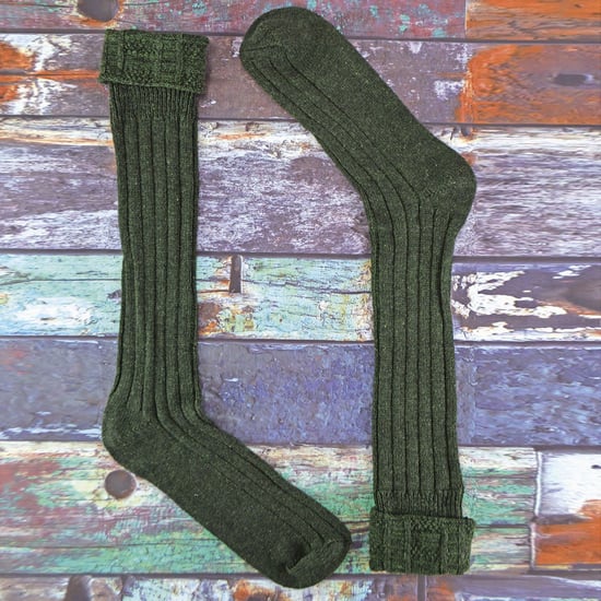Herren Wolle Kilt Socken | Warm Knee High Socken | Atmungsaktiv Outdoor lange Stiefel Socken für Männer - Khaki - Image 3