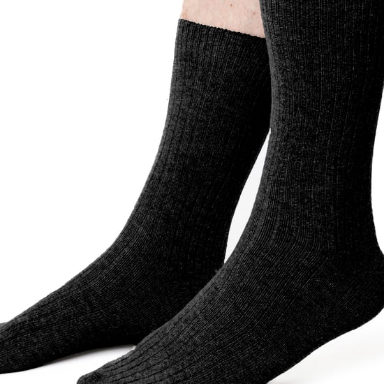 Herren Wolle Kleid Socken | Steven | Atmungsaktive warme Socken für Winter - Schwarz - Image 2