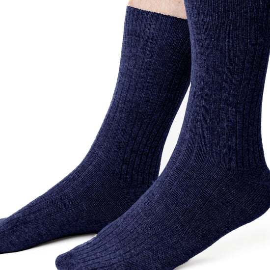 Herren Wolle Kleid Socken | Steven | Atmungsaktive warme Socken für den Winter - Navy - Image 2