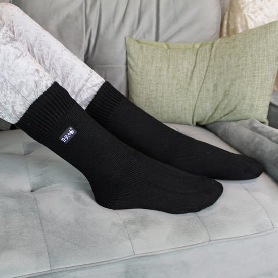 Kinder Thermosocken für den Winter | THMO | Warme flauschige Fleece-Innensocken für Jungen & Mädchen - Schwarz - Image 4