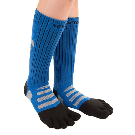 TOETOE - Herren- und Damen Outdoor 3D Frottee Walker Polsterung Wollzehen Socken - Schwarz & Blau - Image 3
