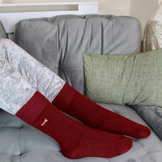 Kinder Thermosocken für den Winter | THMO | Warme flauschige Fleece-Innensocken für Jungen & Mädchen - Fuchsia - Image 5