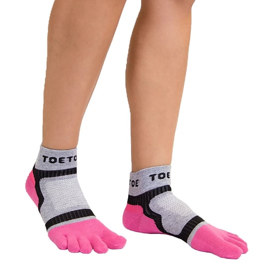 TOETOE - Herren- und Damen-Atmungsaktive Sportleichte Laufsocken mit niedrigem Schnitt - Rosa - Image 3