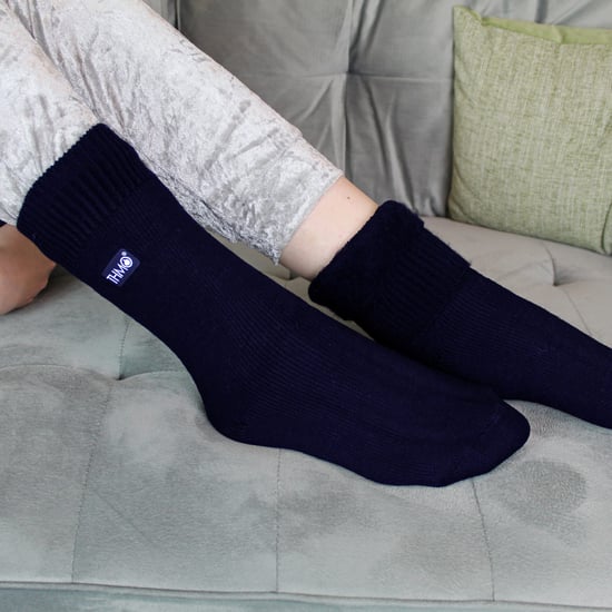 Kinder Thermosocken für den Winter | THMO | Warme flauschige Fleece-Innensocken für Jungen & Mädchen - Navy - Image 5