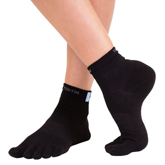 TOETOE - Herren- und Damen-Feuchtigkeitsableitende Outdoor-Trainer-Socken mit Zehen-Design - Schwarz - Image 5