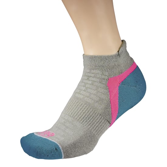 1000 Mile - Damen Aktive Knöchelhohe Repreve Nahtlos Sport-Socken - Silber / Türkis - Image 3