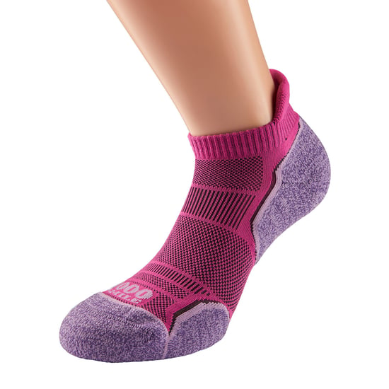 1000 Mile - 2er Pack Damen Einzel-Lagen Weiche Atmungsaktive Lauf-Ankle-Socken - Neonpink / Lavendel - Image 4