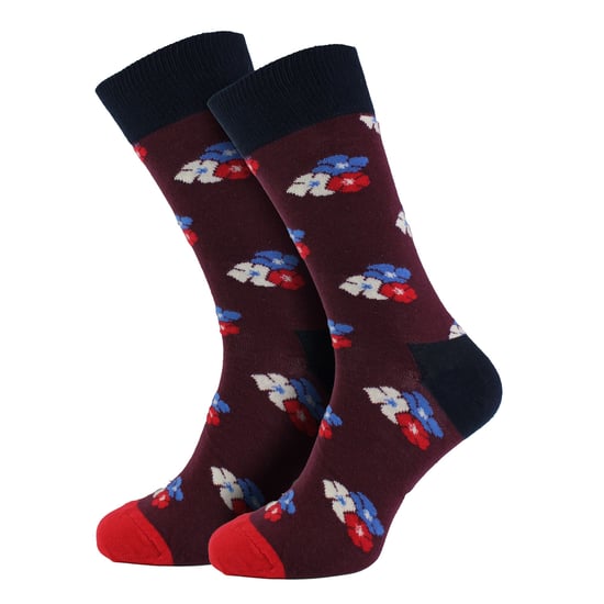 HS von Happy Socks - Herren 3er Pack Klassische Blumen-Socken - Blumen (Bordeaux) - Image 5