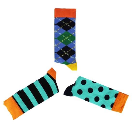 HS von Happy Socks - Herren 3er Pack Spaßige Modische Socken - Argyle (Blau) - Image 3