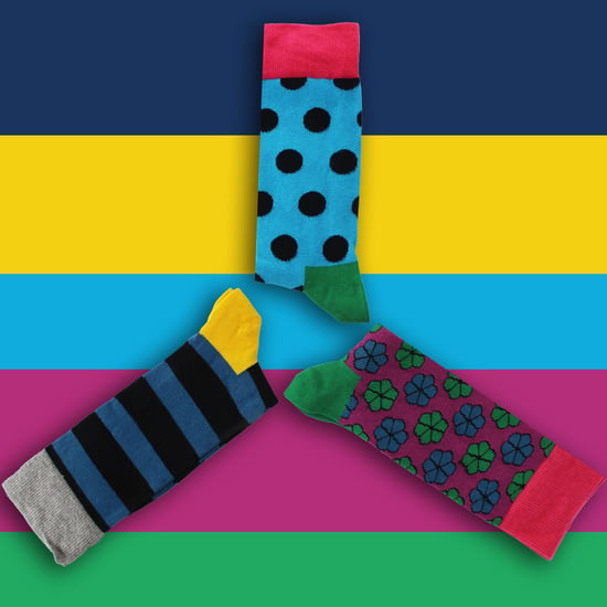 HS by Happy Socks - Herren 3er-Pack bunte Streifen-Kleider-Socken - breite Streifen - Image 3