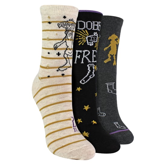 3 Paar Damen Dobby ist Frei Socken | Neuheit Harry Potter Socken - Sortiert - Image 5