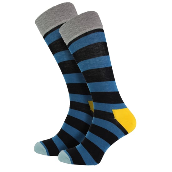 HS by Happy Socks - Herren 3er-Pack bunte Streifen-Kleider-Socken - breite Streifen - Image 5