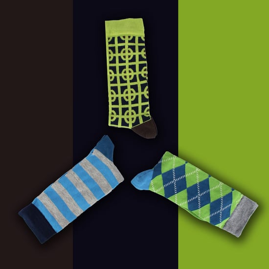HS von Happy Socks - Herren 3er Pack Klassische Struktur Socken - Target (Grün) - Image 3