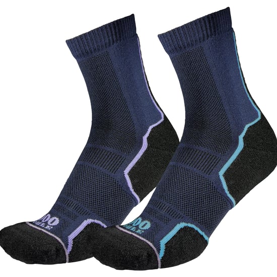 1000 Mile - 2er Pack Damen Trail Repreve Einzellagige Sportsocken zum Laufen - Marineblau - Image 3