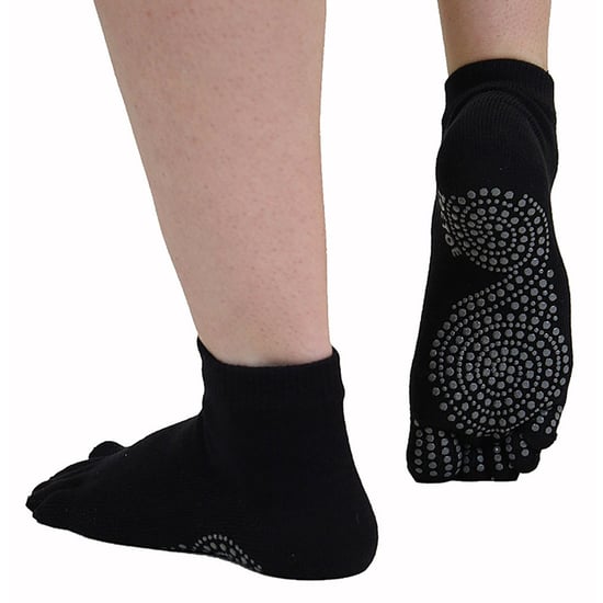 TOETOE - Herren- und Damen-Yoga-/Pilates-Socken mit Anti-Rutsch, feuchtigkeitsableitend, knöcheltief - Schwarz - Image 4