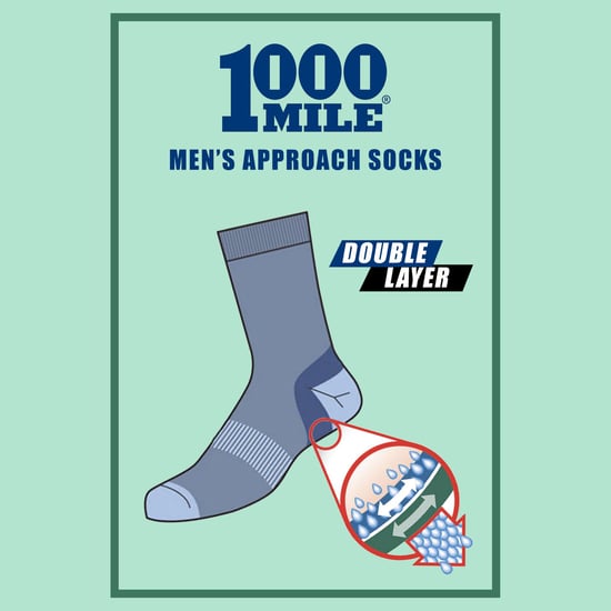 1000 Mile - Herren Approach Repreve Doppel-Lagen Atmungsaktive Blasenfreie Socken - Anthrazit / Orange - Image 3
