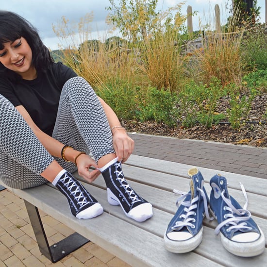 6 Paar Multipack Socken, die wie Schuhe aussehen | Socken Snob | Neuheit lustig Lace Up Converse Socken - blau - Image 3
