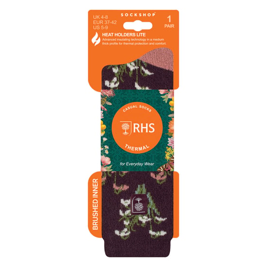 Damen Thermosocken | Dünne Floral Muster Fleece Socken - Image 2