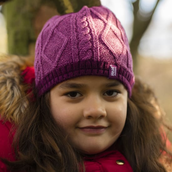 Wärmehalter - Kinder Mädchen niedlich Kabel gestrickt warm Fleece gefüttert Pompom Wintermütze und Handschuhe Set mit Bommel - CS4P14 - Image 3