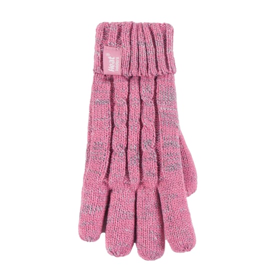 Wärmehalter - Kinder Mädchen niedlich Kabel gestrickt warm Fleece gefüttert Pompom Wintermütze und Handschuhe Set mit Bommel - CS4P14 - Image 5