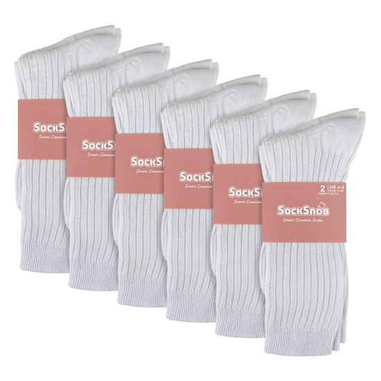 Damen 12er-Pack 100% Baumwolle Weiche Atmungsaktive Socken - Image 2